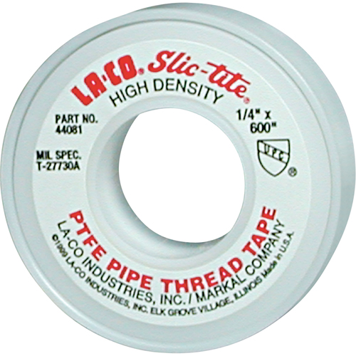 Slic-Tite&reg; PTFE Thread Tape, 600" L x 1/2" W, White Northern Industrial Supply Inc.