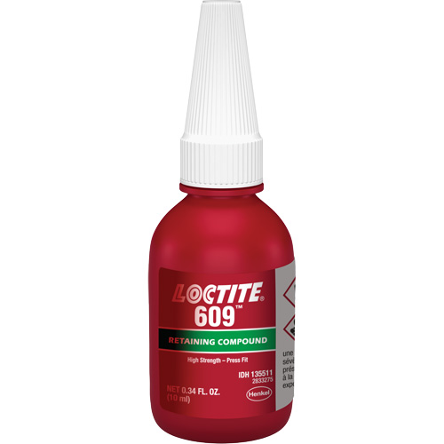 Compos&eacute; de retenue 609 &agrave; usage g&eacute;n&eacute;ral, 10 ml, Bouteille, Vert Northern Industrial Supply Inc.