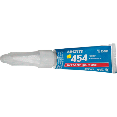 Adh&eacute;sif instantan&eacute; en gel Prism 454, Transparent, Tube, 3 g Northern Industrial Supply Inc.