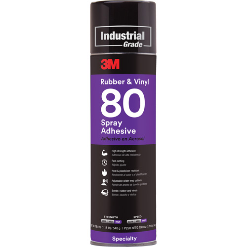 Rubber & Vinyl Spray Adhesive, Yellow, Aerosol Can Northern Industrial Supply Inc.