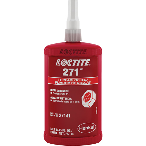 Threadlocker 271 , Red, High, 250 ml, Bottle Northern Industrial Supply Inc.
