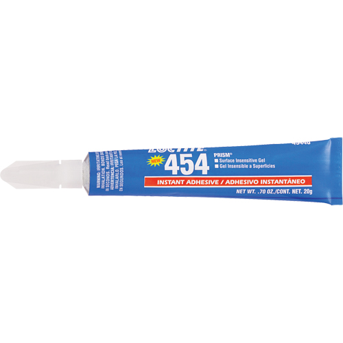 Prism 454 Instant Adhesive Gel, Clear, Tube, 20 g Northern Industrial Supply Inc.