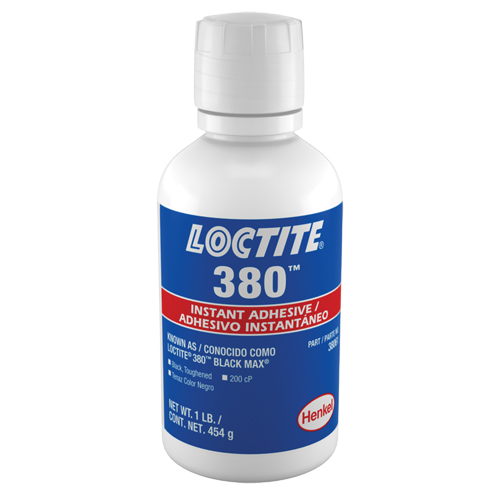 Adh&eacute;sif instantan&eacute; durci 380, Noir, Bouteille, 453 g Northern Industrial Supply Inc.