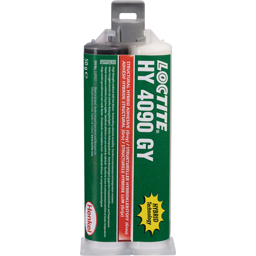 HY 4090 GY Structural Repair Hybrid Adhesive, Two-Part, Dual Cartridge, 50 g, Grey Northern Industrial Supply Inc.