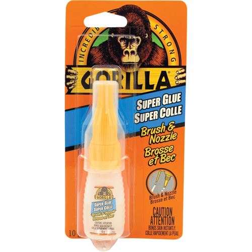 Colle cyanoacrylate avec embout et brosse, 10 g, Bouteille, Transparent Northern Industrial Supply Inc.