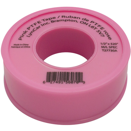 Teflon&reg; Tape, 520" L x 1/2" W, Pink Northern Industrial Supply Inc.