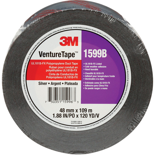 Ruban en polypropyl&egrave;ne Venture Tape 1599B, 3 mils, Argent, 48 mm (2") x 109,7 m (359,9') Northern Industrial Supply Inc.