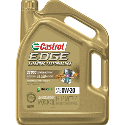 Huile pour moteur performance prolong&eacute;e 0W-20 Edge, 5 L, Cruche Northern Industrial Supply Inc.