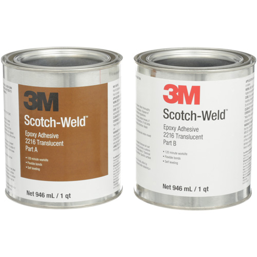 Scotch-Weld Adhesive, 32 fl. oz., Kit, Two-Part, Translucent Northern Industrial Supply Inc.