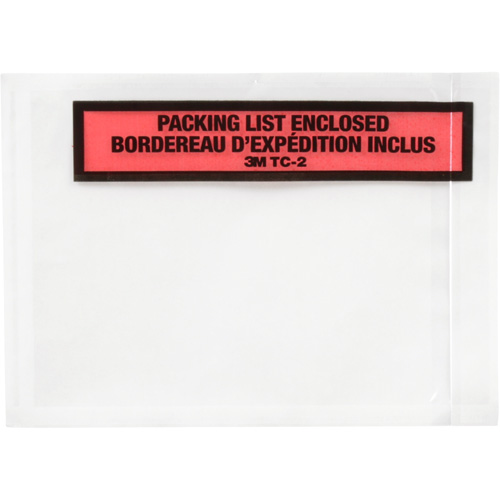 Pochette pour bordereau d'exp&eacute;dition, 5-1/2" lo x 4-1/2" la, Style Insertion par extr&eacute;mit&eacute; Northern Industrial Supply Inc.