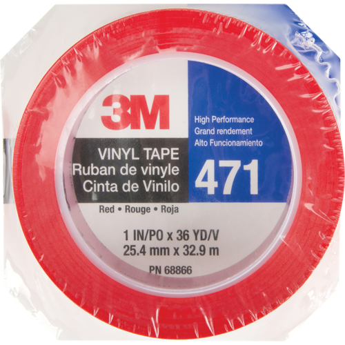 471 Vinyl Tape, 25.4 mm (1") W x 32.9 m (108') L, 5.3 mils, Red Northern Industrial Supply Inc.