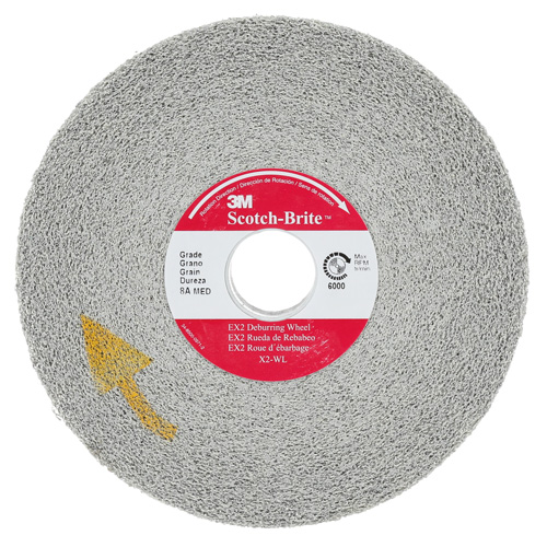 Meule d'&eacute;barbage EXL Scotch-Brite, 6" x 1", Arbre de 1"-8, 1, Oxyde d'aluminium Northern Industrial Supply Inc.