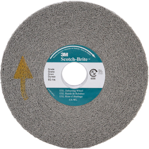 Meule d'&eacute;barbage EXL Scotch-Brite, 6" x 1", Arbre de 1" Northern Industrial Supply Inc.