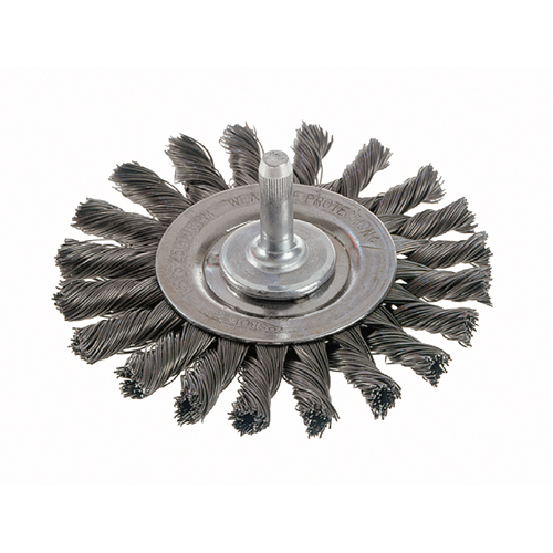 Knot Wire Wheel Brushes - Standard Twist Knot with 1/4" Shank, 4" Dia., 0.014" Fill, Stainless Steel Northern Industrial Supply Inc.