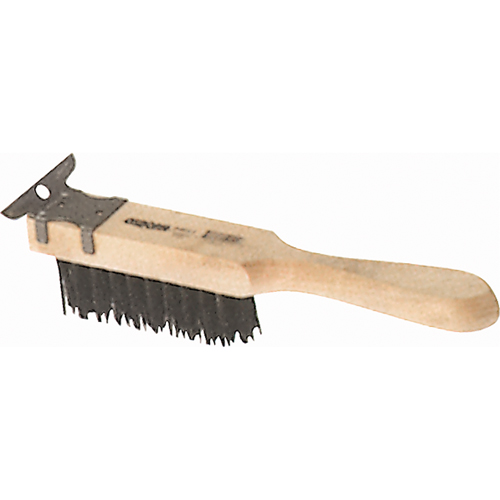 Straight Handle Scratch Brushes With Scraper, Steel, 4 x 11 Wire Rows, 11-3/8" Long Northern Industrial Supply Inc.