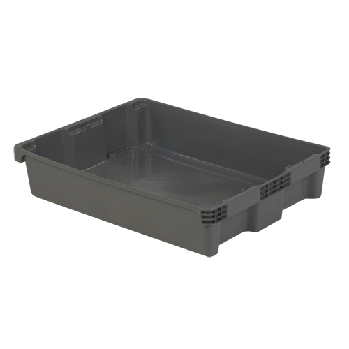 Polylewton Stack-N-Nest&reg; Containers, 6.1" x 29.6" x 22.4", Grey Northern Industrial Supply Inc.