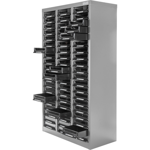 Casiers pour pi&egrave;ces KPC-300, Acier galvanis&eacute;, 60 tiroirs, 21-3/10" x 10-2/5" x 36-9/10", Gris Northern Industrial Supply Inc.