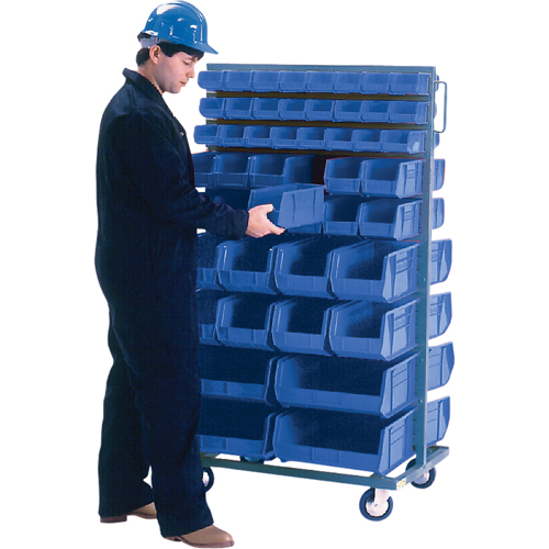 Double-Sided Mobile Bin Rack, Double-sided, 96 bins, 36" W x 24" D x 63" H Northern Industrial Supply Inc.