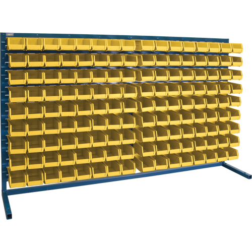 Louvered Rack with Bins, 144 Bins, 72" W x 15" D x 40" H Northern Industrial Supply Inc.