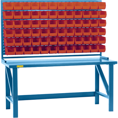 Louvered Rack with Bins, 72 Bins, 72" W x 15" D x 40" H Northern Industrial Supply Inc.
