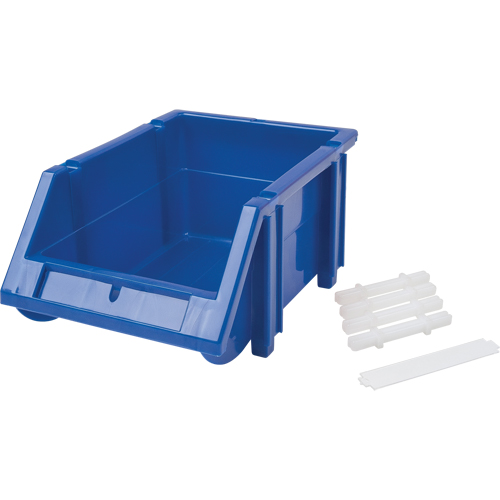 Bac empilable & &agrave; suspendre, 4-13/16" la, 3-3/16" h x 7-1/8" p, Bleu Northern Industrial Supply Inc.