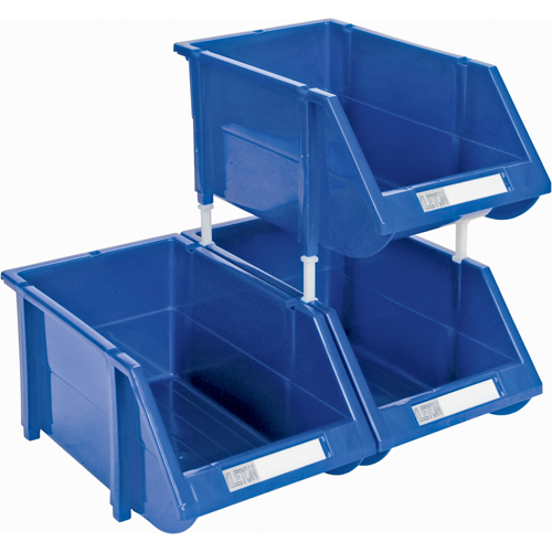 Bac empilable & &agrave; suspendre, 4-13/16" la, 3-3/16" h x 7-1/8" p, Bleu Northern Industrial Supply Inc.