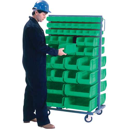 Support mobile deux c&ocirc;t&eacute;s pour bacs, &agrave; deux c&ocirc;t&eacute;s, 96 bacs, 36" la x 24" p x 63" h Northern Industrial Supply Inc.