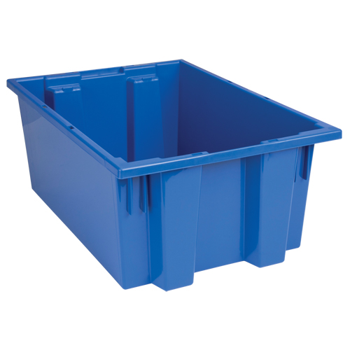 Stack & Nest Totes, 8" x 19.5" x 13.5", Blue Northern Industrial Supply Inc.