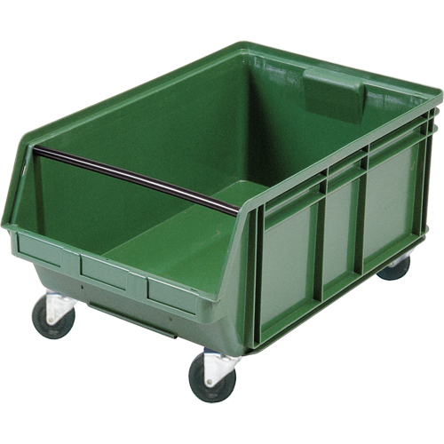 Bac g&eacute;ant empilable et mobile, 11-7/8" ha x 18-3/8" la x 29" p, Capacit&eacute; de 150 lb, Vert Northern Industrial Supply Inc.