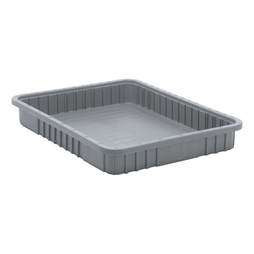Divider Box&reg; Containers, Plastic, 22.5" W x 17.5" D x 3" H, Grey Northern Industrial Supply Inc.