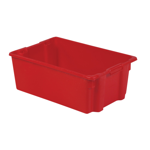 Polylewton Stack-N-Nest&reg; Containers, 10.5" x 28.4" x 18.7", Red Northern Industrial Supply Inc.