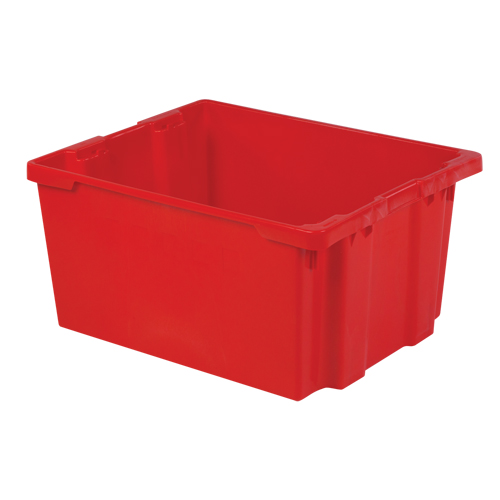 Polylewton Stack-N-Nest&reg; Containers, 15.1" x 30.1" x 24", Red Northern Industrial Supply Inc.