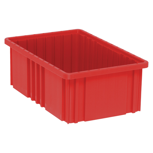 Contenants Divider Box, Plastique, 16,5" la x 10,9" p x 6" h, Rouge Northern Industrial Supply Inc.