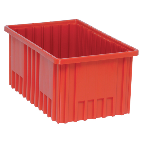 Divider Box&reg; Containers, Plastic, 16.5" W x 10.9" D x 8" H, Red Northern Industrial Supply Inc.