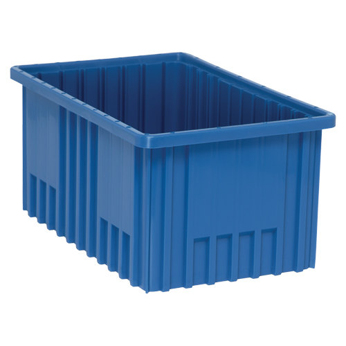 Divider Box&reg; Containers, Plastic, 16.5" W x 10.9" D x 8" H, Blue Northern Industrial Supply Inc.