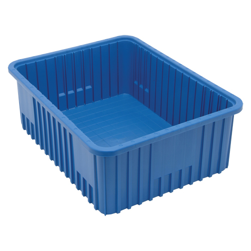 Divider Box&reg; Containers, Plastic, 22.5" W x 17.5" D x 8" H, Blue Northern Industrial Supply Inc.