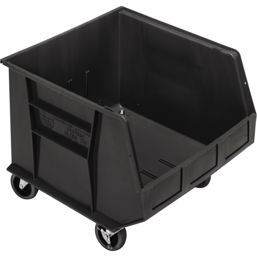Bac mobile, 14" ha x 16-1/2" la x 18" p, Capacit&eacute; de 75 lb, Noir Northern Industrial Supply Inc.
