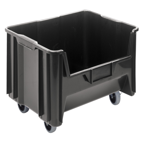 Bac g&eacute;ant mobile empilable, 12-7/16" ha x 19-7/8" la x 15-1/4" p, Capacit&eacute; de 250 lb, Noir Northern Industrial Supply Inc.