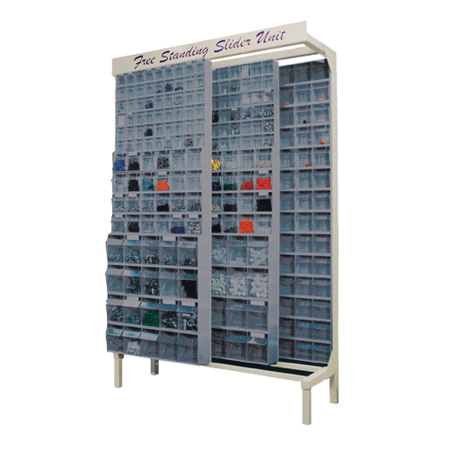 Free-Standing Tip-Out Bins Slider System, 48" W x 18" D x 77" H, 112 Drawers Northern Industrial Supply Inc.