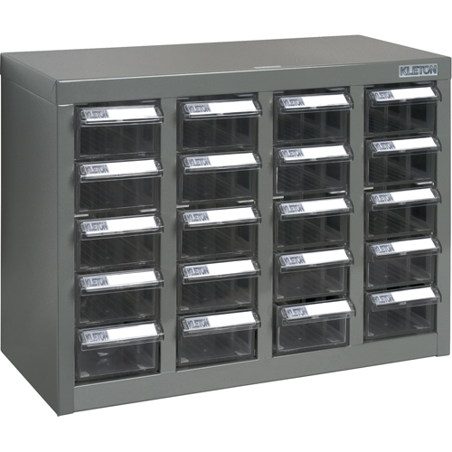 Casiers pour pi&egrave;ces KPC-600, Acier, 20 tiroirs, 18-1/3" x 8-2/3" x 13-3/4", Gris Northern Industrial Supply Inc.