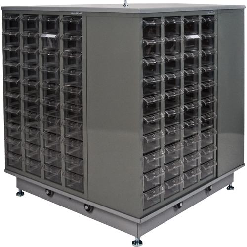 KPC-600 Parts Cabinet, Galvanized Steel, 40 Drawers, 18-3/10" x 8-7/10" x 25-3/10", Grey Northern Industrial Supply Inc.