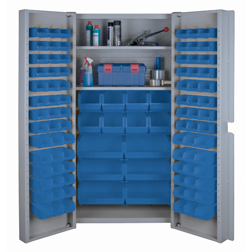 Deep Door Combination Cabinets, 38" W x 24" D x 72" H, Grey Northern Industrial Supply Inc.