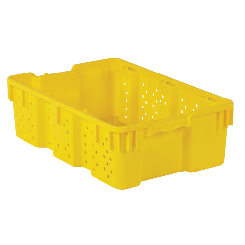 Contenant en plastique empilable Stack-N-Nest pour l'agriculture, 16" x 23,9" x 7,3", Jaune Northern Industrial Supply Inc.
