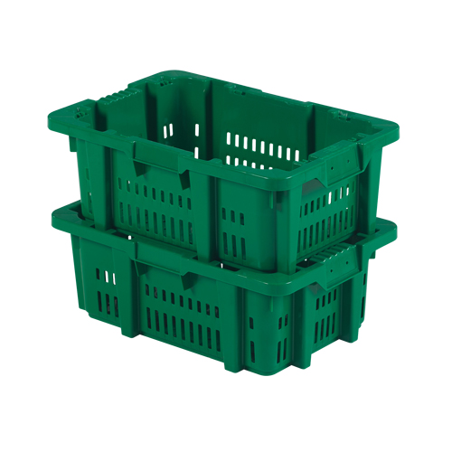 Contenant en plastique Stack-N-Nest pour la manutention des aliments, 16" x 23,9" x 8,8", Vert Northern Industrial Supply Inc.