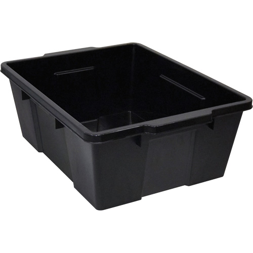 Contenant avec loquets en plastique,  la x 21" p x 7,75" h, Noir Northern Industrial Supply Inc.
