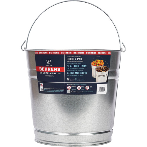 Seau, Acier galvanis&eacute;, 11 L Northern Industrial Supply Inc.