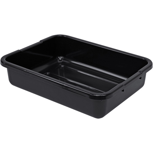 Bac d'entreposage tout usage &agrave; fond rainur&eacute;, 5" ha x 15" p x 21" lo, Plastique, Noir Northern Industrial Supply Inc.