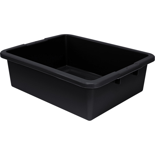 Bac d'entreposage tout usage &agrave; fond rainur&eacute;, 7" ha x 17" p x 22" lo, Plastique, Noir Northern Industrial Supply Inc.