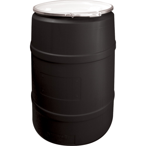 Polyethylene Drums, 55 US gal (45 imp. gal.), Open Top, Black Northern Industrial Supply Inc.