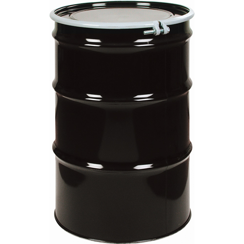 Steel Drums, 55 US gal (45 imp. gal.), Lined, Black, Open Top, 1A2/Y275/S, 18 - 20 Gauge Northern Industrial Supply Inc.
